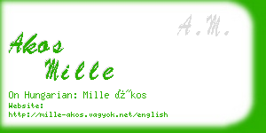 akos mille business card